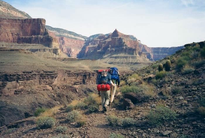 Tonto Trail east of Garnet Canyon.